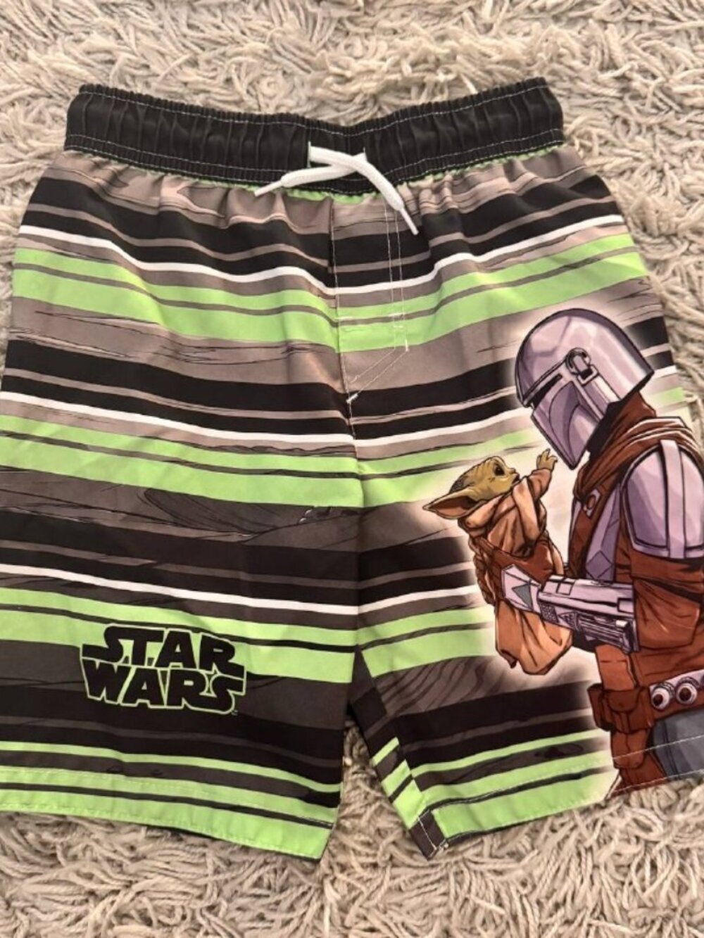 Boys Star Wars Themed Swim Trunks – Size Small 6/7 YO
